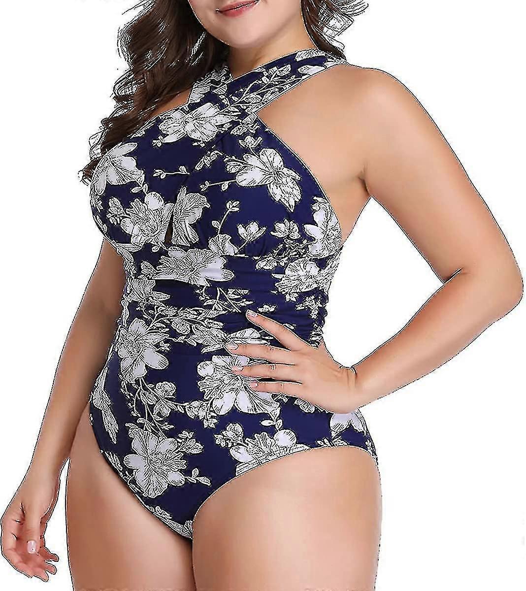Badedragter til kvinder One Piece Tummy Control Front Cross Backless Badedragt