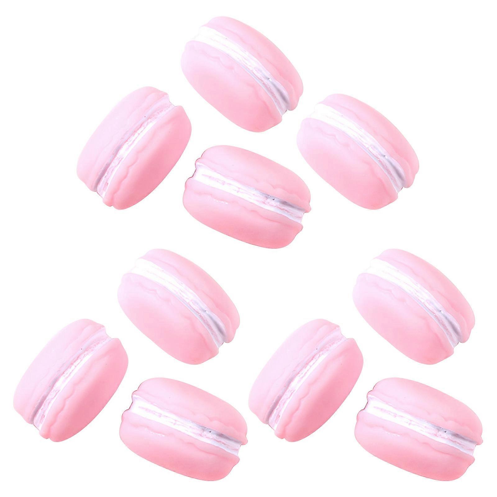 Simulação Macaron Bolo Resina Artificial Brinquedos Alimentares 10 Pcs Modelo de Comida Falsa para DIY Handmade Keychain Phone Shell Acessórios Suprimentos