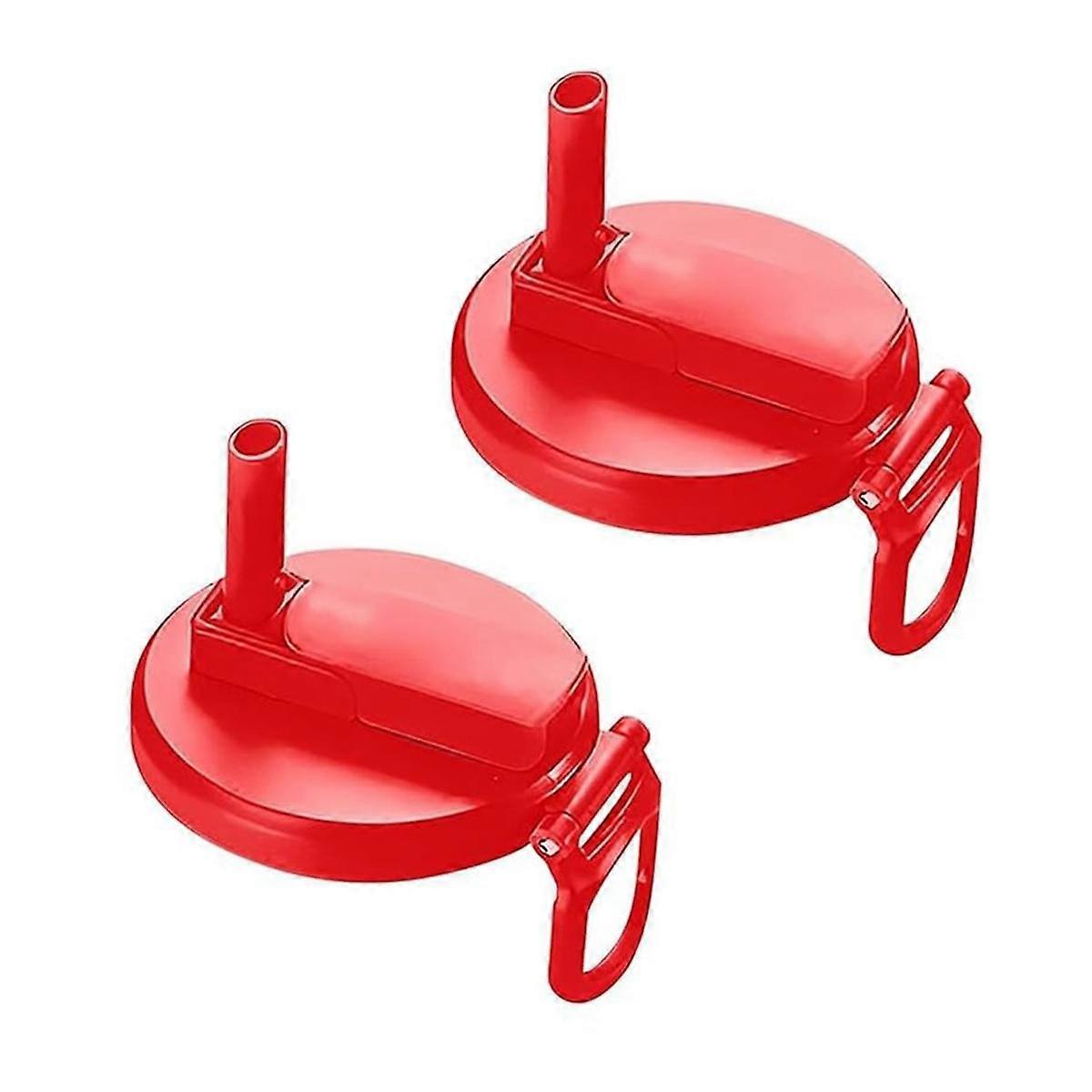 Soda Can Lids with Straw, Covers for Beer, Juice, Soda Tops Can Lid Covers with Straw Red
