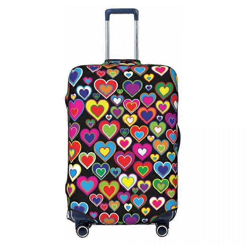 Duha Srdcí Obal Na Kufr Dovolená Zábava Živé Umění Tisk Strectch Zavazadlo Příslušenství Cestovní Chránič