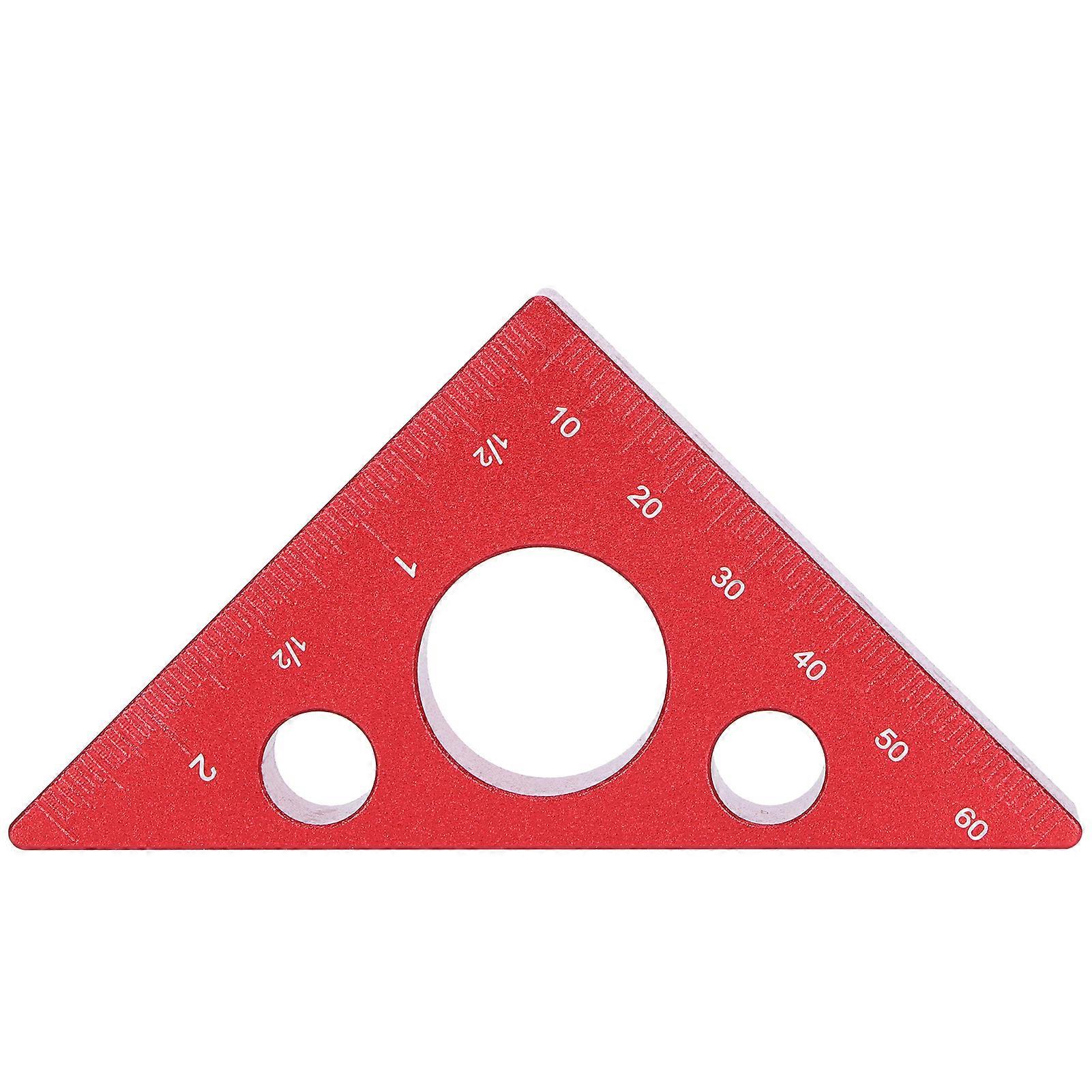Aluminum Alloy Triangular Ruler Thicken Height Ruler DIY Woodworking Measuring Tool