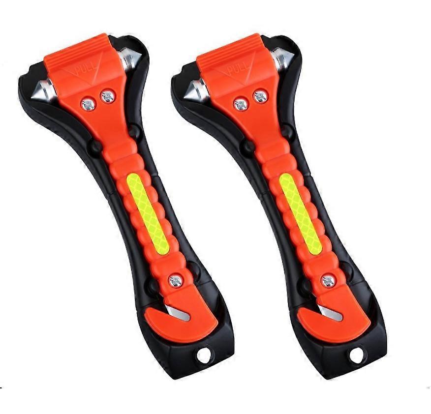 Fluchtwerkzeug 2er-Pack fr Auto, Auto Notfall-Sicherheitshammer mit Autofenster Glasbrecher und Sicherheitsgurtschneider