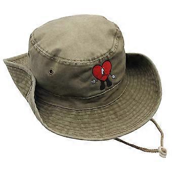 Bucket Hat Un Verano Sin Ti Bad Bunny Rope Falten Sonne Atmungsaktiv Männer Frauen Fischer Kappe Für Outdoor Dunkles Khaki