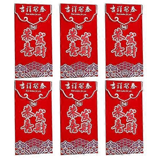 6Pcs Red Envelope Reusable Portable for Friends