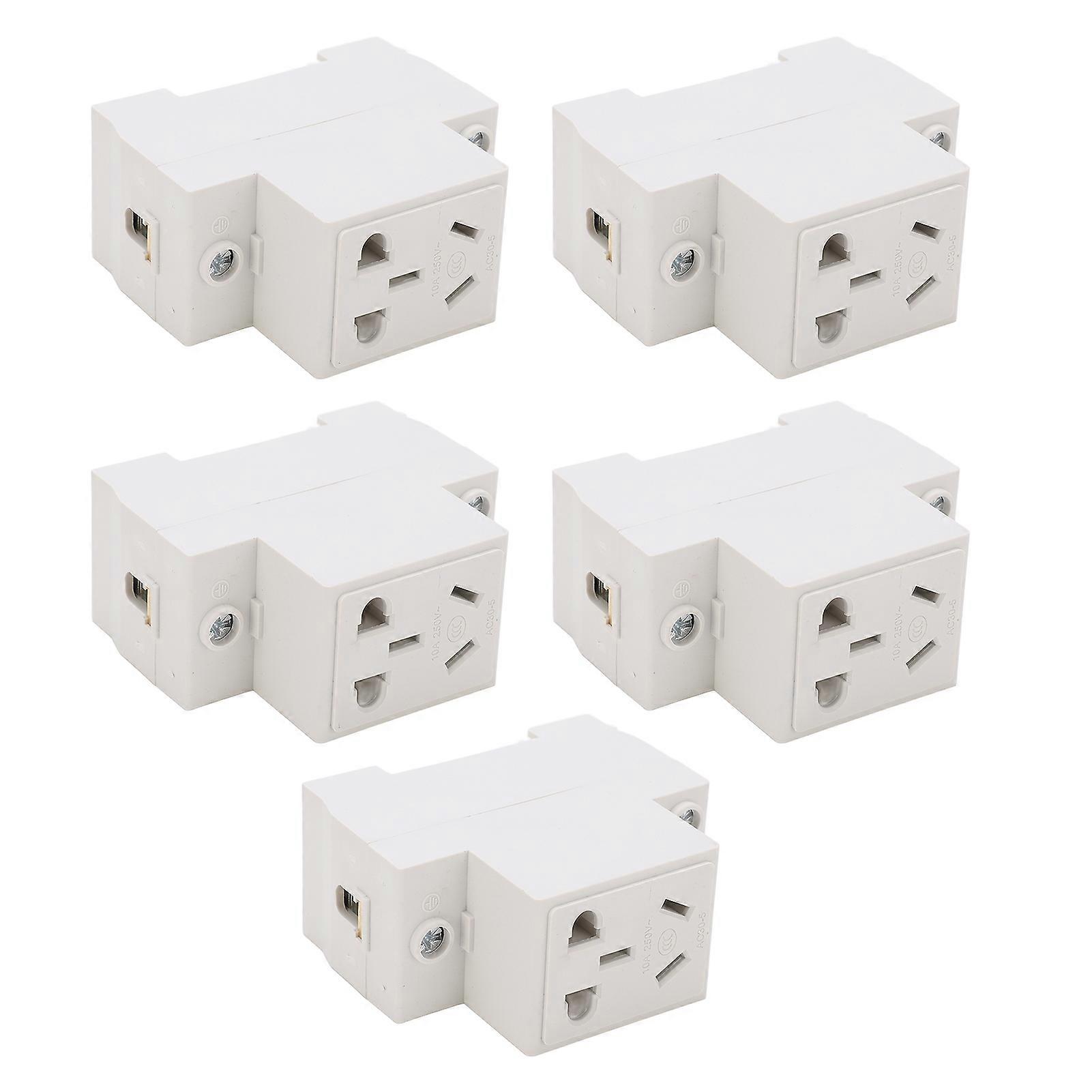 Power Socket 5 Hole 250V Durable Material Stable Sockets Safe Sturdy Industrial Modular Socket