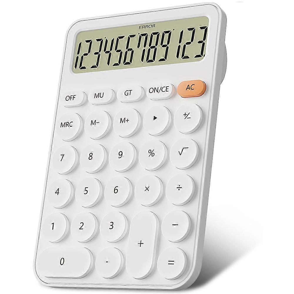 12-digit school calculator, table size 16 x 11 cm, large buttons, easy-to-use LCD display, 15° tiltable screen for children's calculators