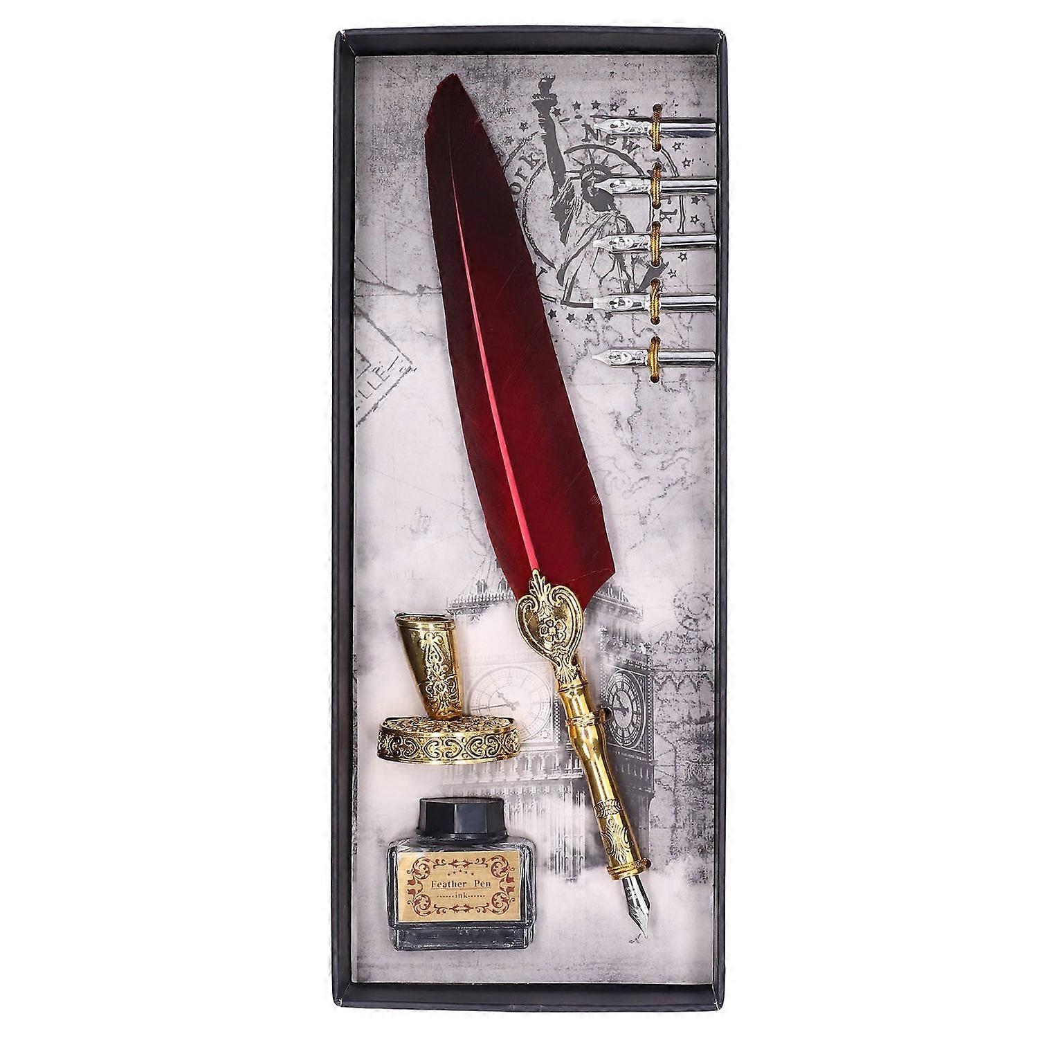 Feather Pen Fluent Comfortable Writing Vintage Elegance Exquisite Workmanship Quill Feather Pen for