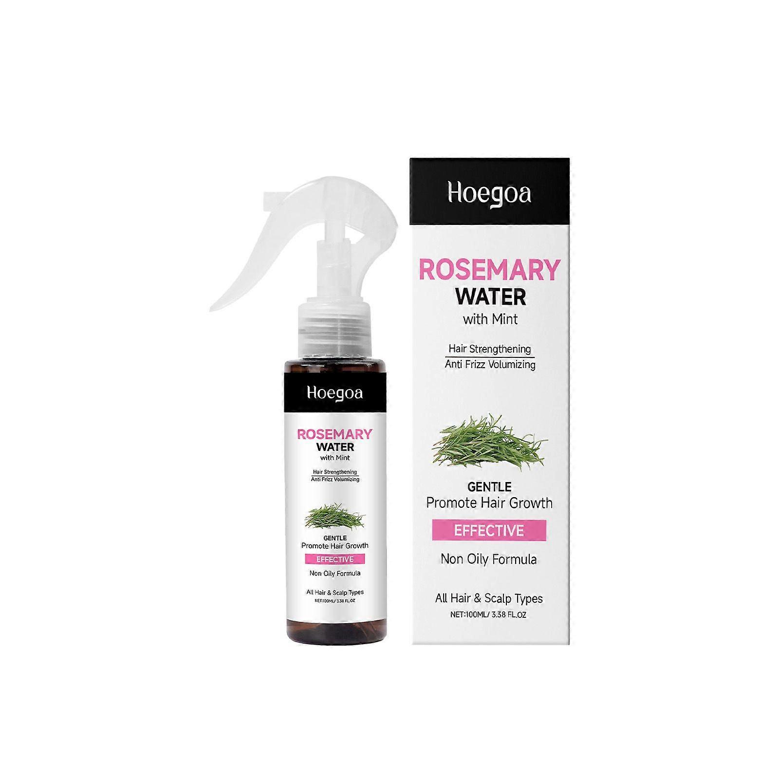 Hoegoa Romarin Menthe Poivrée Spray De Soin Capillaire Volume Doux Et Droit Nourrit Et Hydrate Soin Cheveux Spray