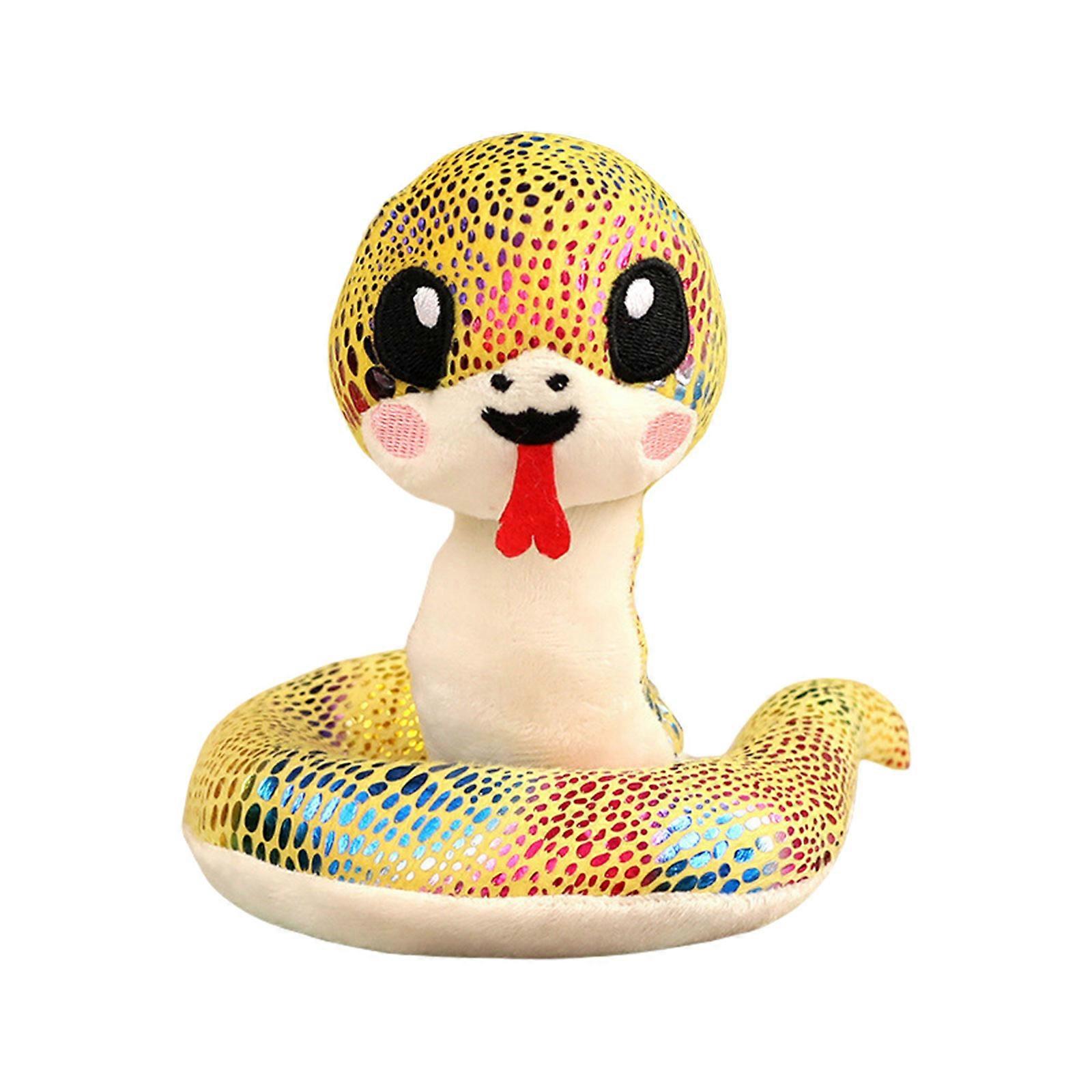 Realistic Sturdy PP Cotton Snake Toy Lifelikes Soft Stuffed Animals in Multiple Color for Kids and Collectors Use Yellow