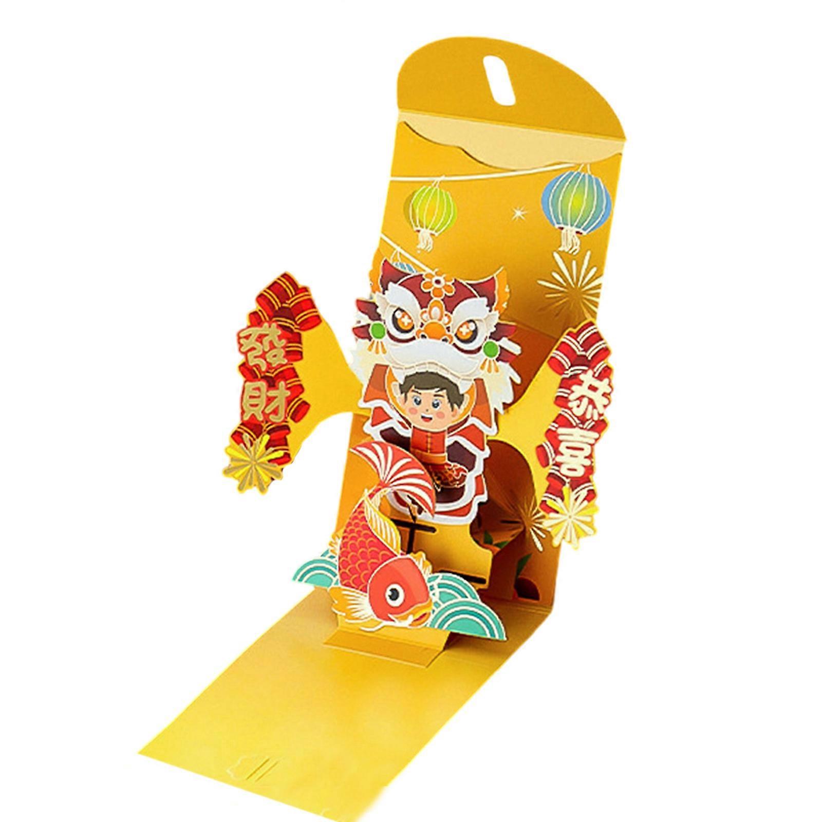 Elegant 2025 Snake Year 3D Redness Envelopes Money Packet Paper Hongbao for Chinese New Year and Corporate Event