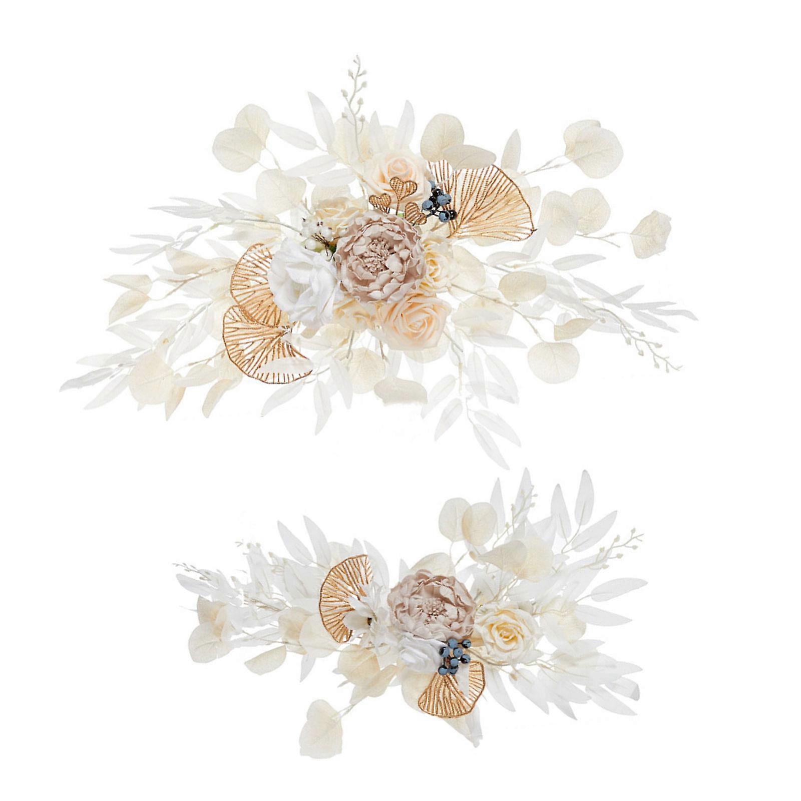 Multipurpose Faux Flower Arch Set Stylish Simulation Floral Arch for Adding Festival Atmosphere at Event