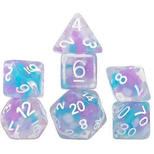 Cotton Candy Glowworm Glow in the Dark Poly Set - Sirius Dice