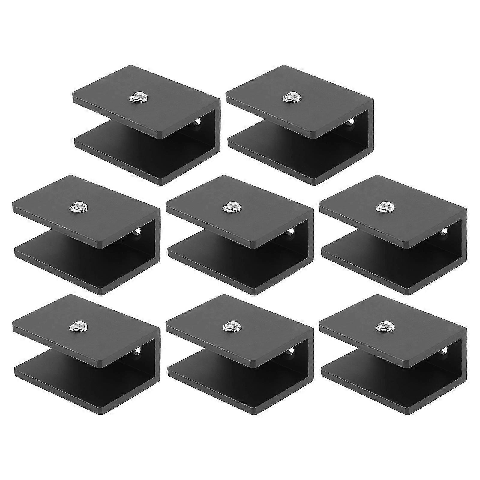 8Pcs Glass Shelf Clamp Wall Mounted Glass Shelf Brackets Holders Support