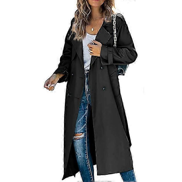 Moda Çift Göğüslü Kadın Kış Ve Sonbahar Trençkot