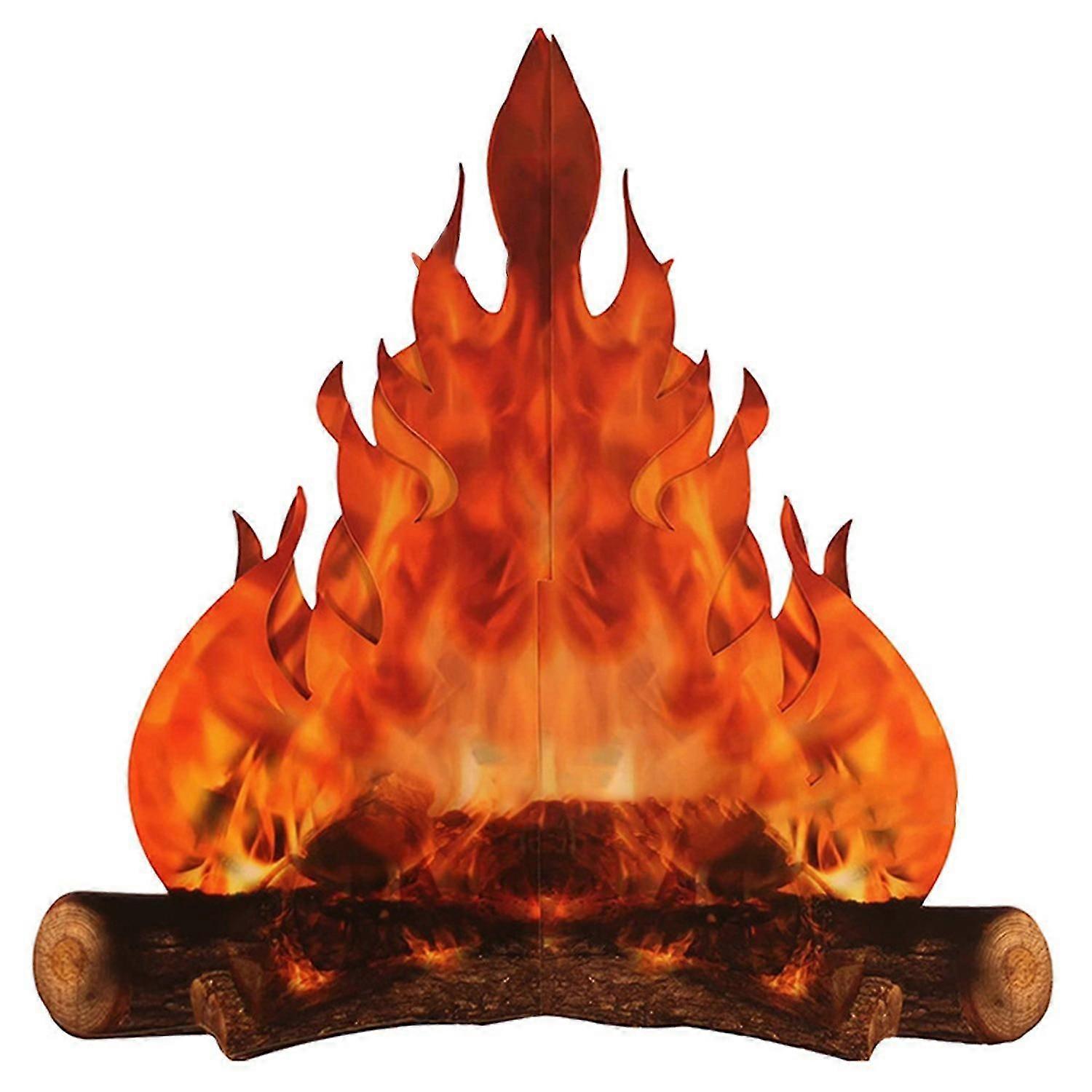 Artificial Fire Easy to Assemble Creative Modeling Home Decor 3D Decorative Cardboard Campfire for