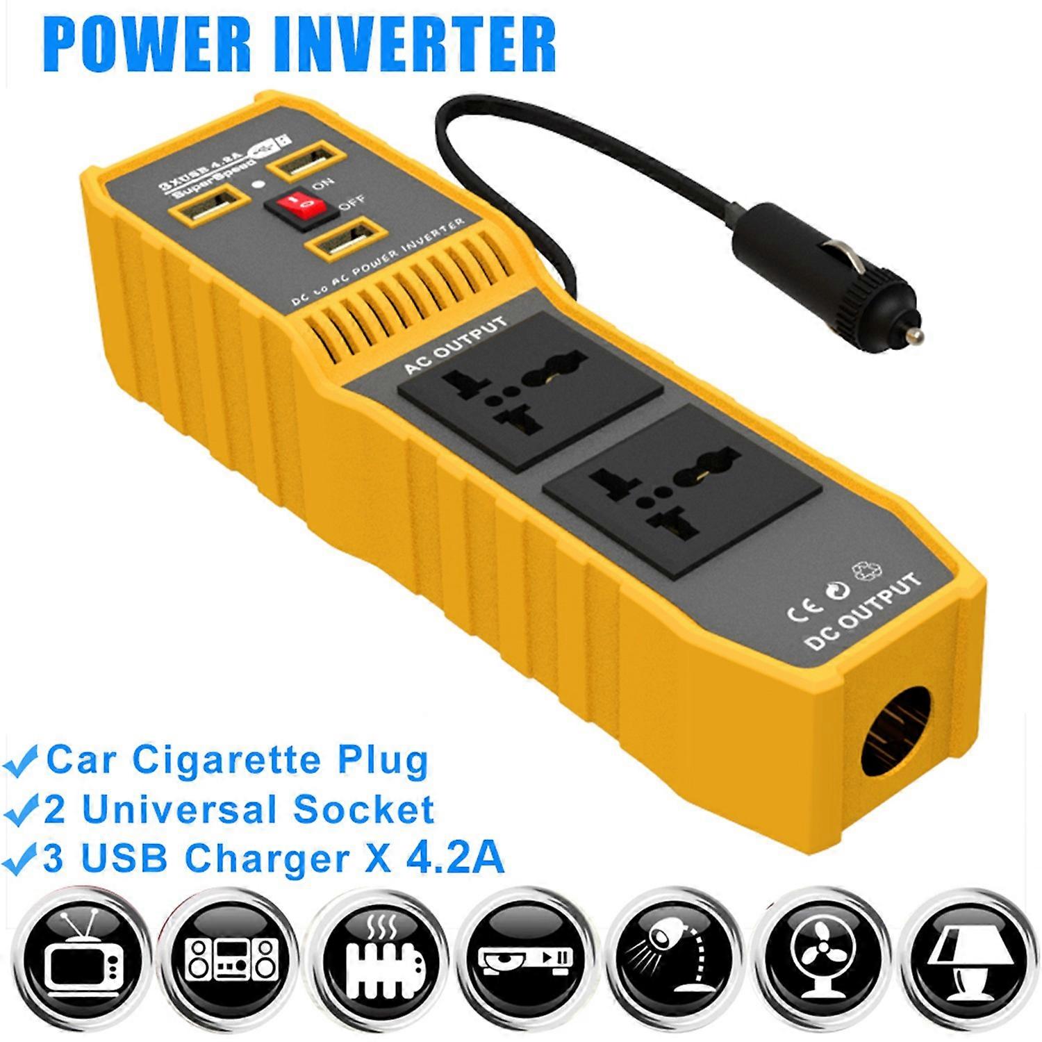 Car Power Inverter High Frequency Modified Sine Wave Inverter to AC 230V Converter with 3 USB Port 2