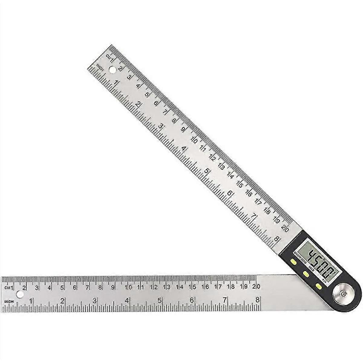 Ruler 200mm / 8inch Stainless steel digital protractor with LCD display