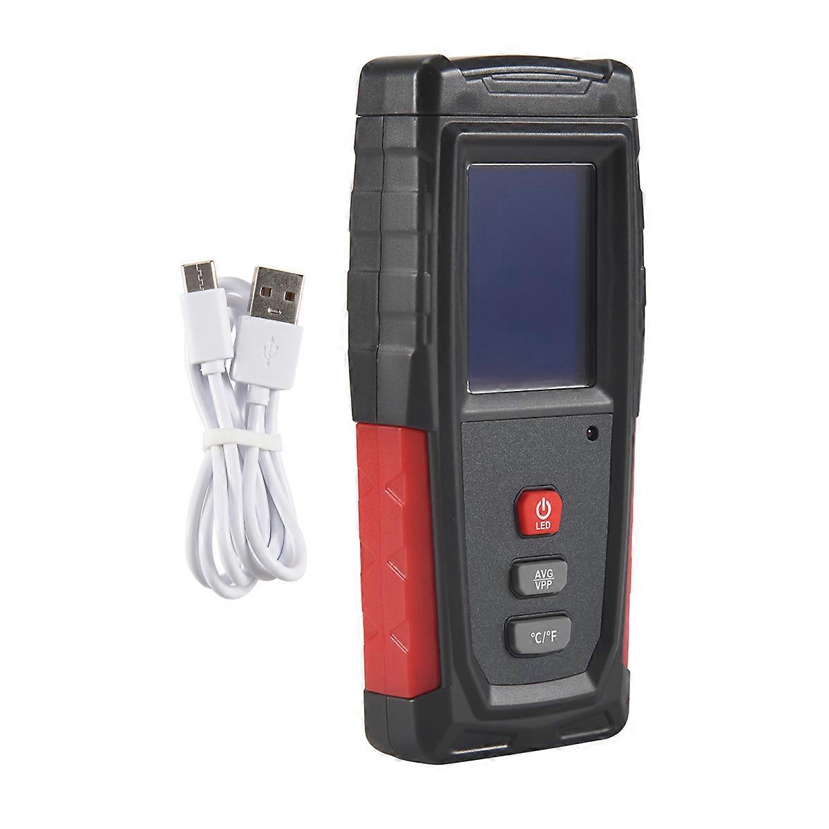 EMF Meter USB Rechargeable, Radiation Detector for Electromagnetic Field and Temperature Precise fo