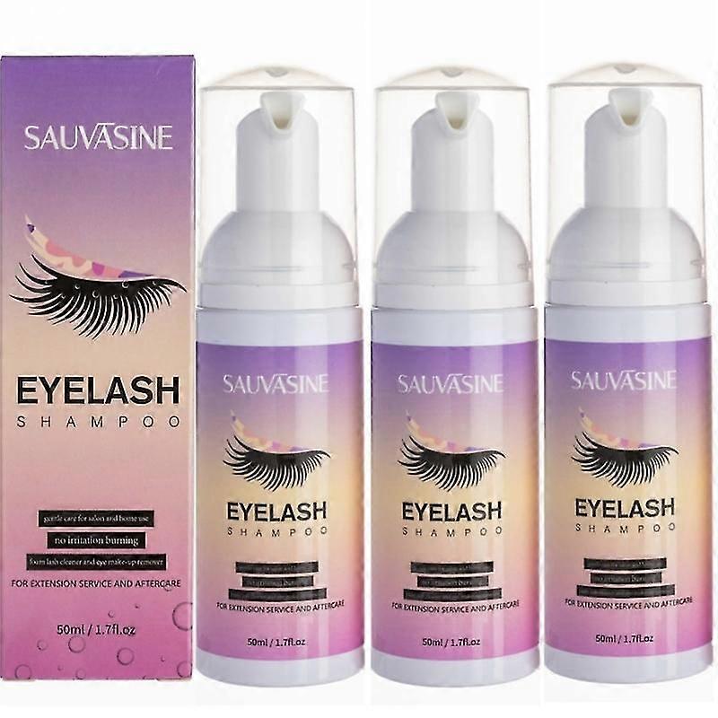 3 قطع منظف شامبو رغوي بتمديد رمش 50 مل