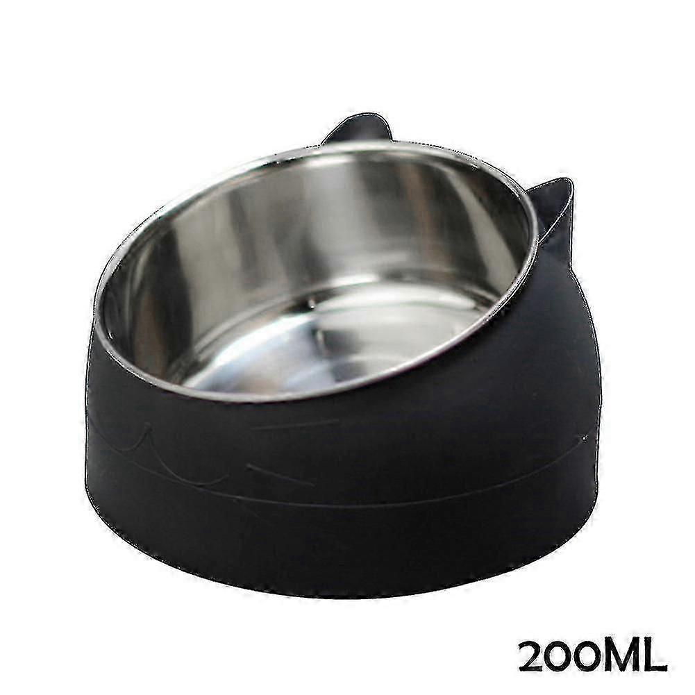 200/400/800ml Pet Cat Bowl Rejst No Slip rustfrit stål vipet Feeder Skåle