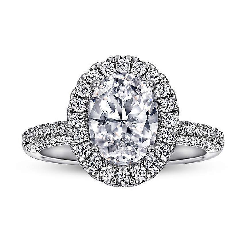 Bague Ringen Oval Moissanite Ring Pass Diamond Test With Gra Certified Vvs Moissanite Jewlery Wedding Party Fine Jewerly Gift