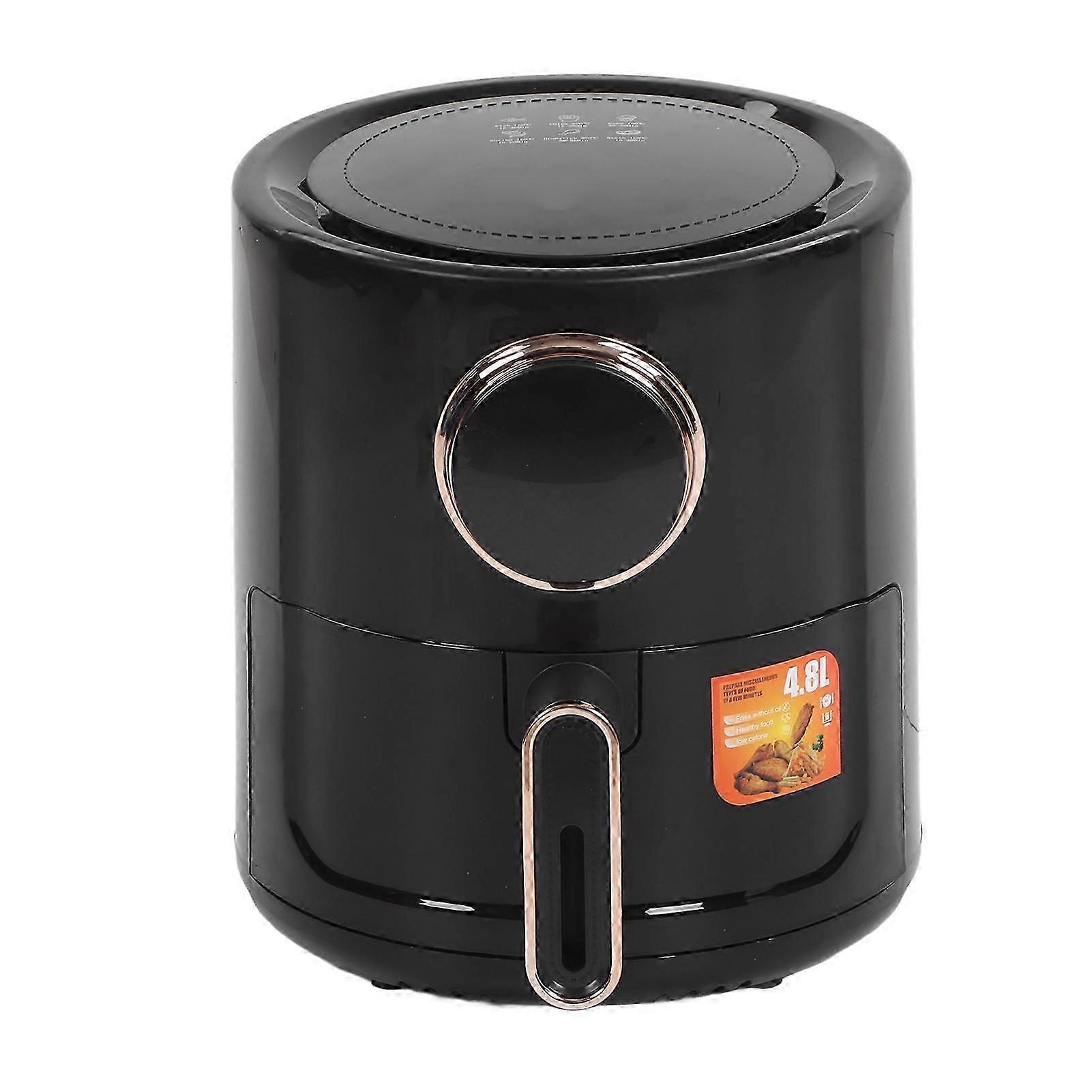 4.8L Electric Fryer ABS 1350W Oilless Automatic Fryer Oven with Intelligent Digital Touchscreen 6 Presets