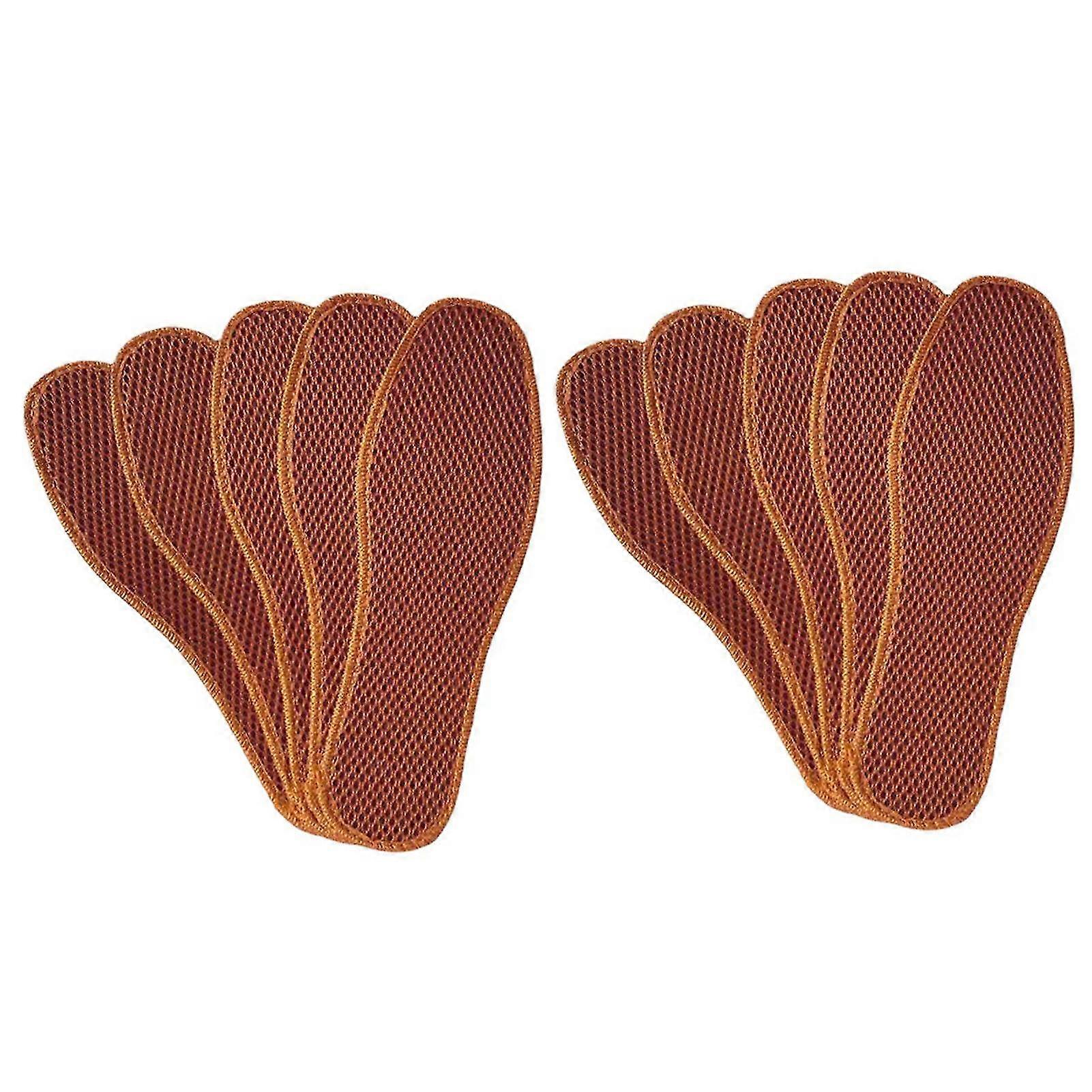 Breathable Mesh Insoles with Bamboo Charcoal Deodorant for Men and Women - Absorbs Sweat and Enhances Comfort