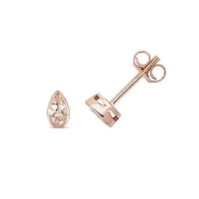 Morganite Rubover Stud Earrings ED243RM
