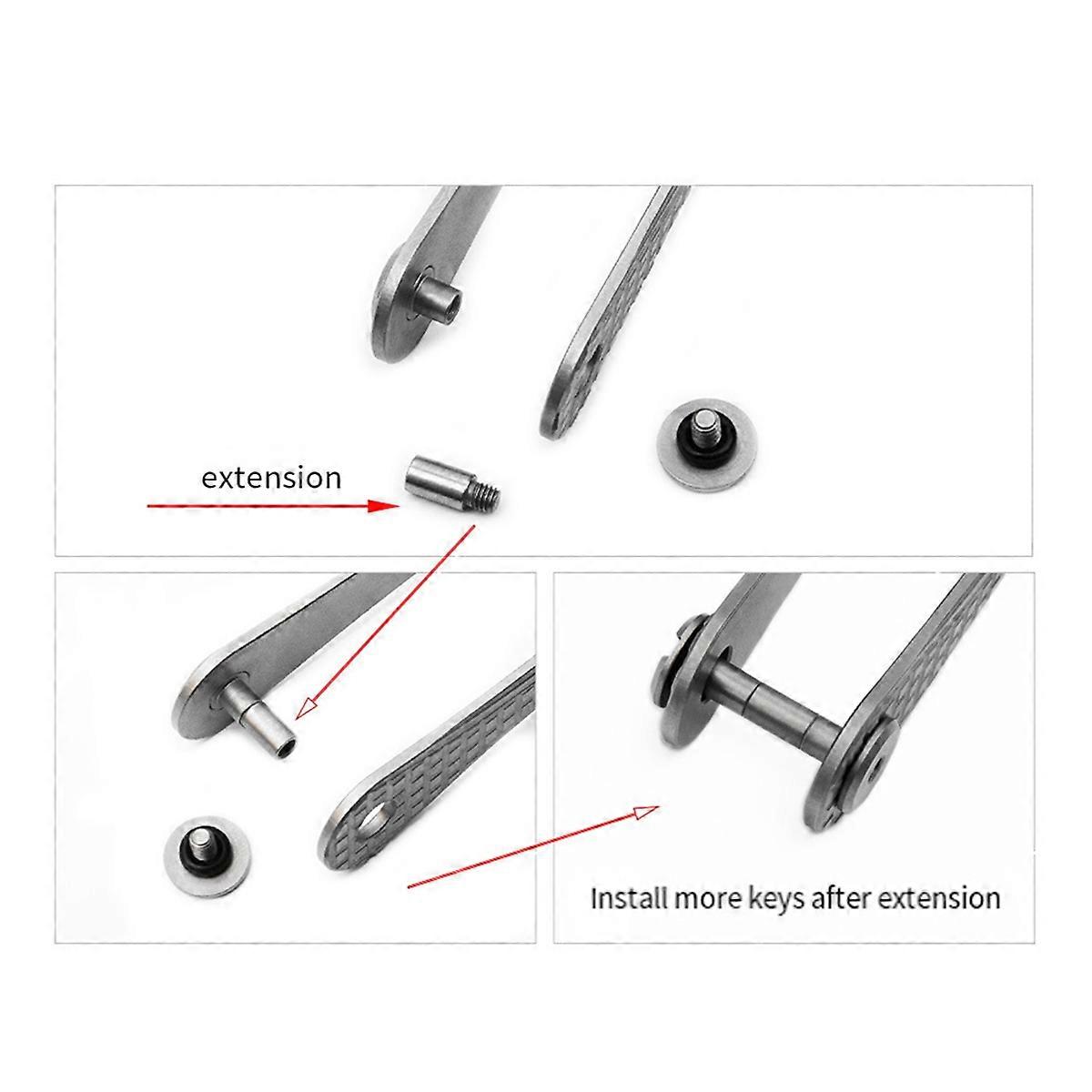 Titanium Alloy Key Organizer Men's Mini Key Clip Key Chain Hook