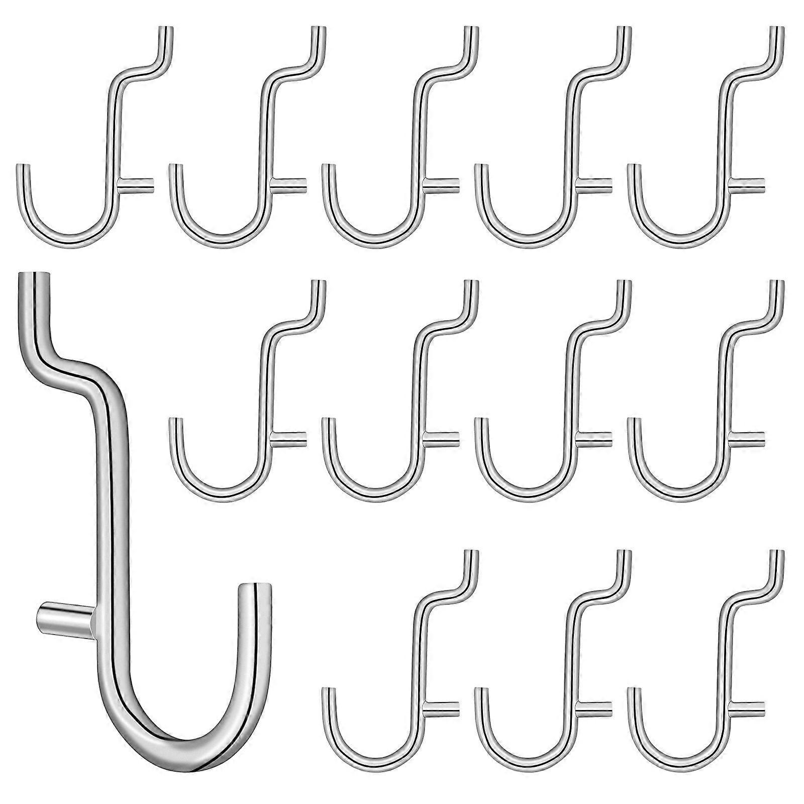 20pcs Pegboard Hooks Stainless Steel Hook Peg Board Jewelry Keys Display Hooks