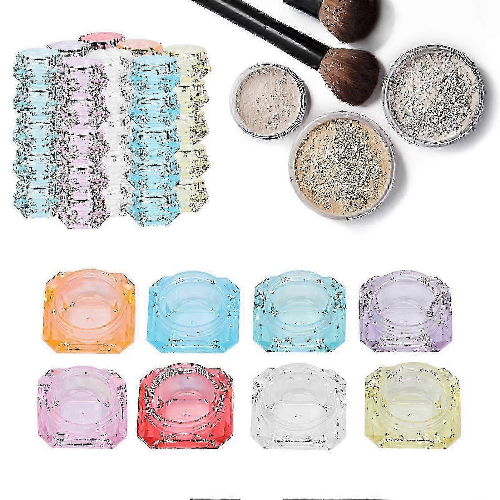 40Pcs 3ml Sample Containers, 8 Colors, 3.3x3.3x2.1cm, Airtight