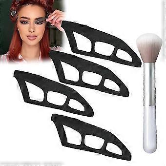 Outil de fard à paupières, Assistant de fard à paupières, Guide de fard à paupières, Pochoirs de fard à paupières réutilisables, Outil de maquillage pour les yeux pour les femmes, débutants Fg2025031 4Pcs
