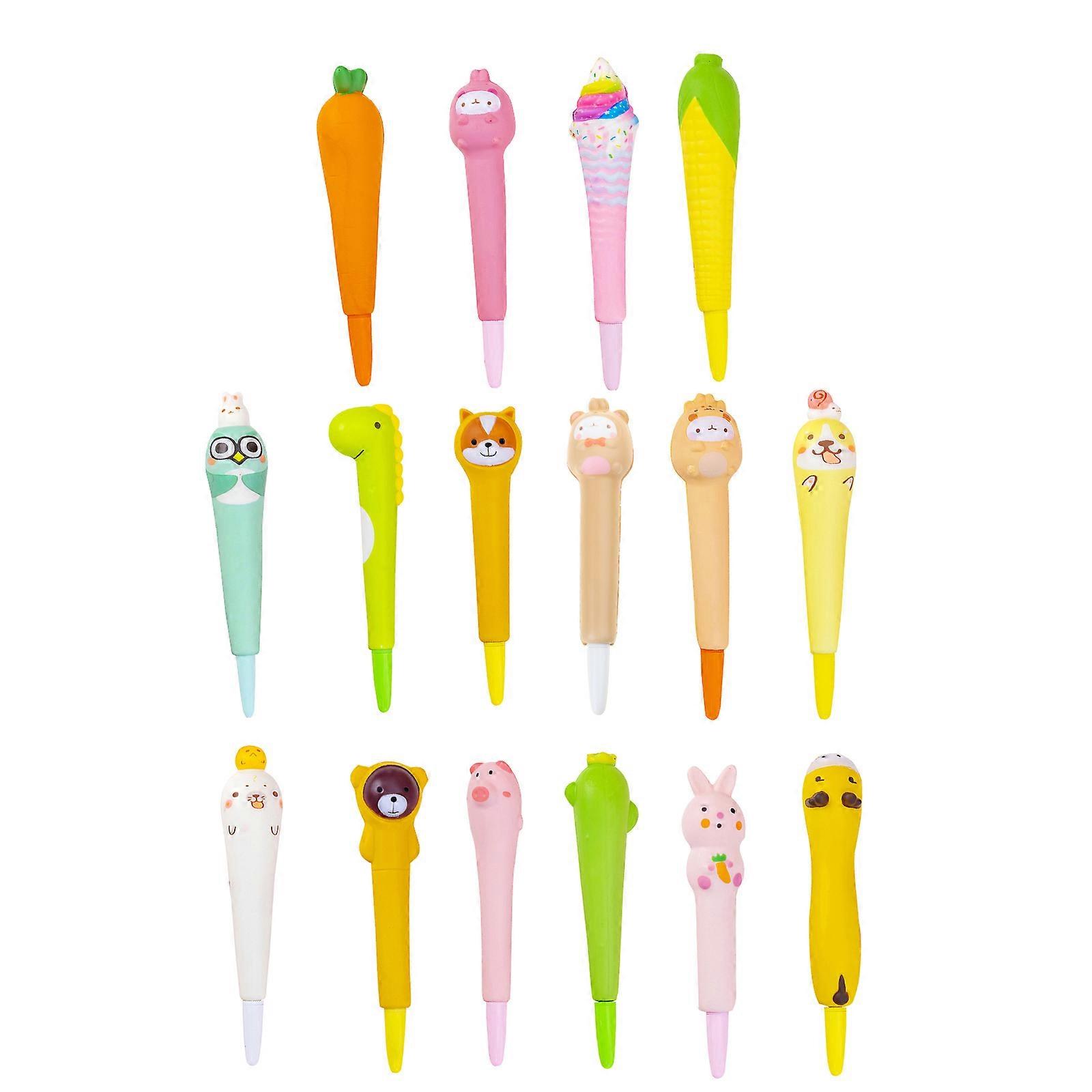 Decompression Gel Pen 0.5mm Medium Point Funny Gel Pen Quick Drying Write Smoothly for Student Adult Noting Journaling