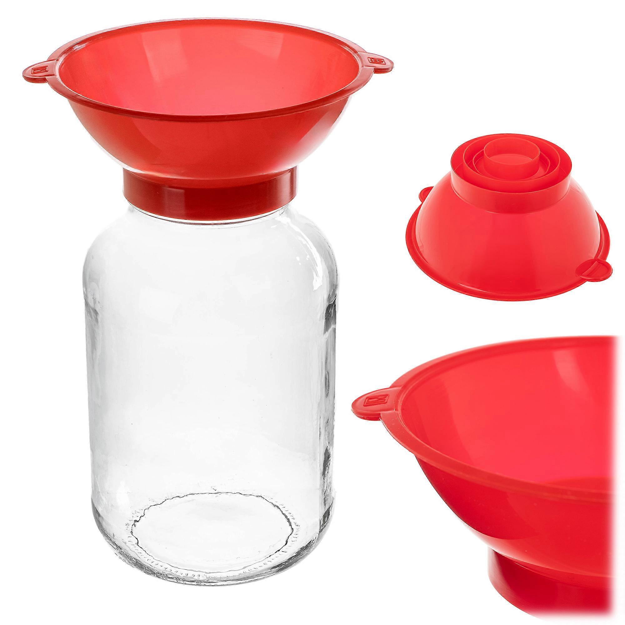 KADAX Plastic kitchen funnel for jars red