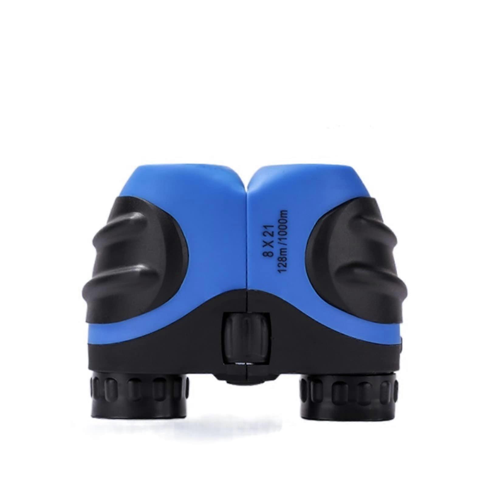Binoculars Professional Mini Pocket Telescope Optics Compact Binoculars for Travel Bird Watching Objective Lens(Blue) (Blue)