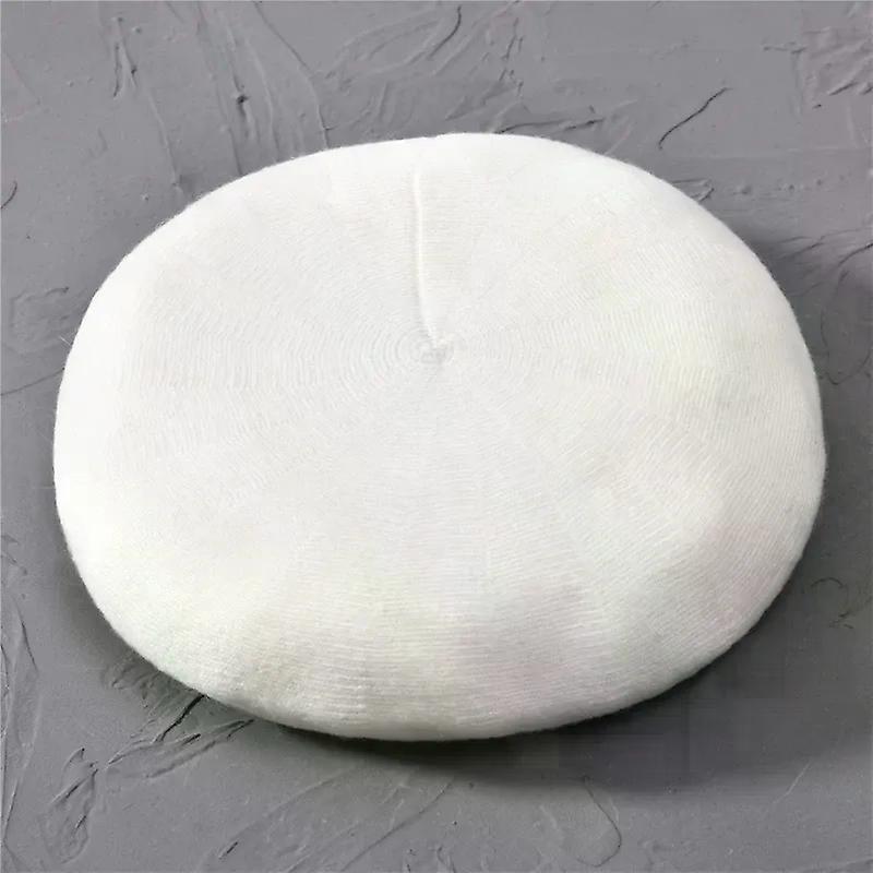 נשים צמר כומתות צרפתי אמן סגנון חם חורף כובע כובע רגיל צבע אחיד אלגנטי ליידי הכל תואם סתיו צייר כובעים