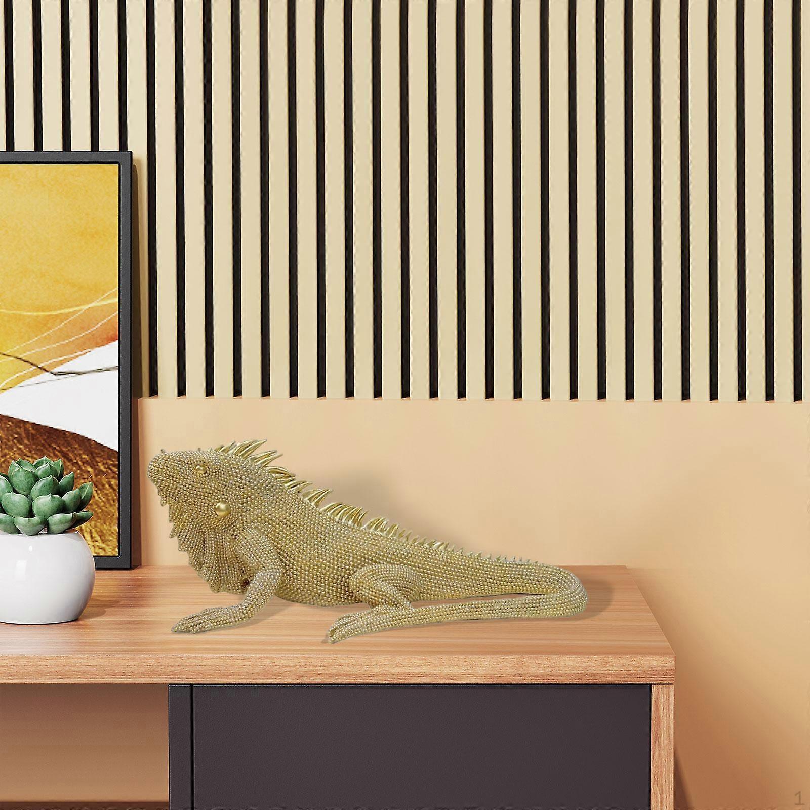 Lizard Statue Resin Figurine Artwork Gift Decorative Ornament Animal Sculpture for Hallway Office