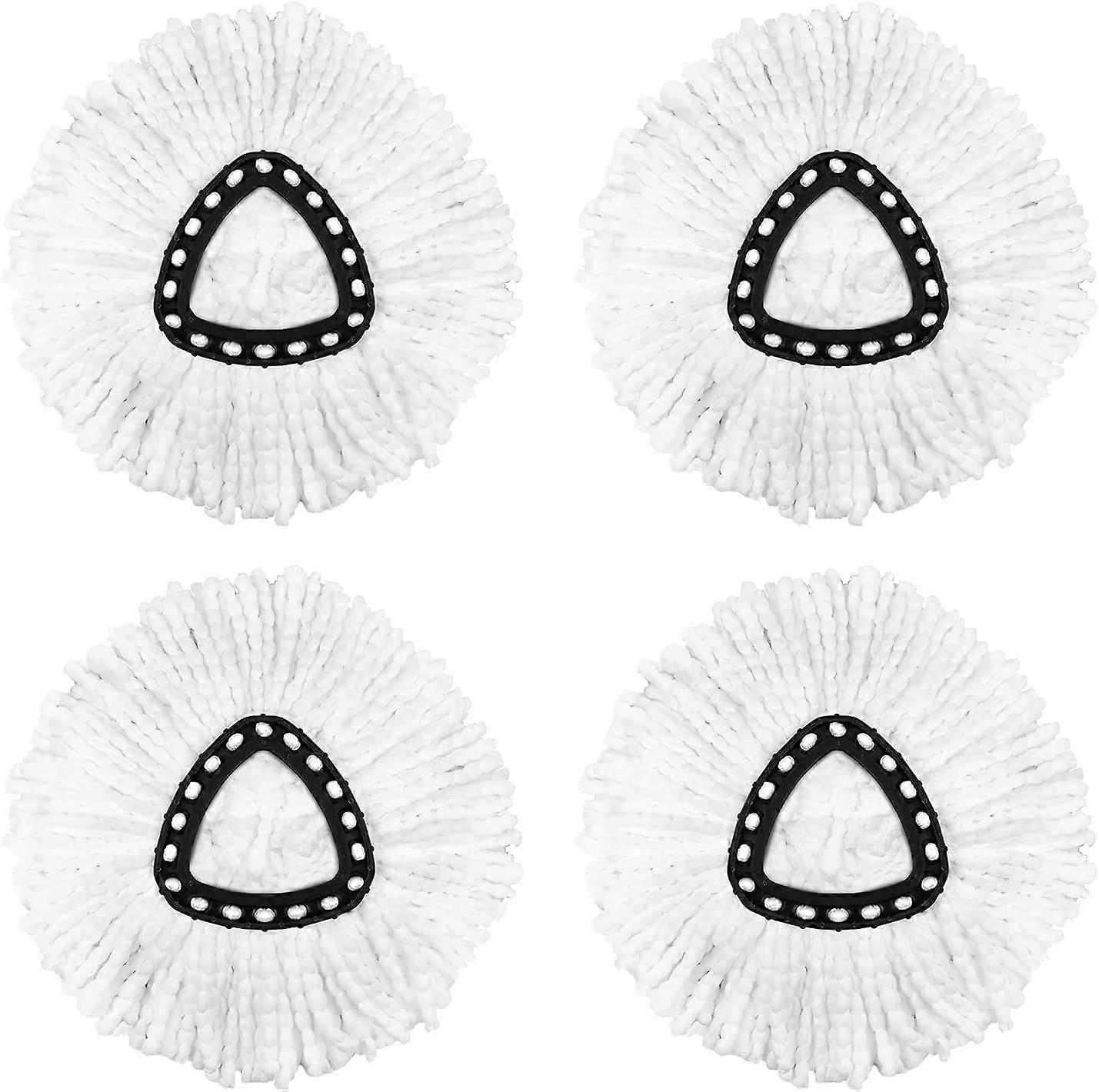Mop replacement head compatible with rotary mop (4-piece set)