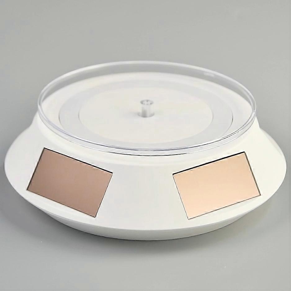 14cm Solar Energy Spinning Display Stand with LED Light for Jewelry Crystal Product Display