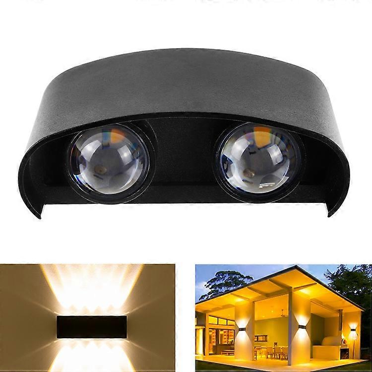4 LEDs Garden Aluminum Double Head Wall Light