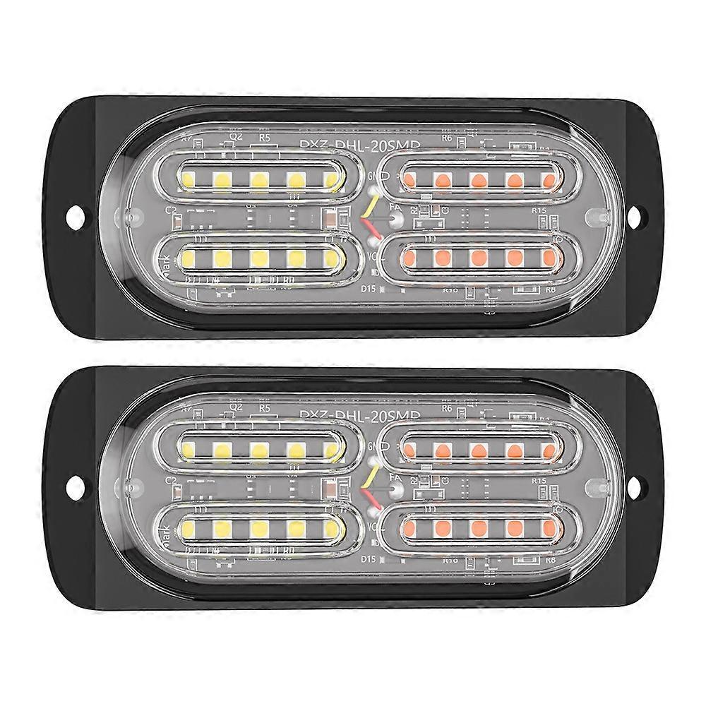 2pcs DC12-24V 3.2W Car 20LED Ultra-thin Strobe Light