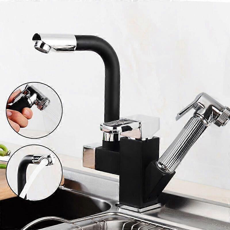 Swivel Spout Kitchen Sink Mixer Taps With Pull Out Bidet Spray Head