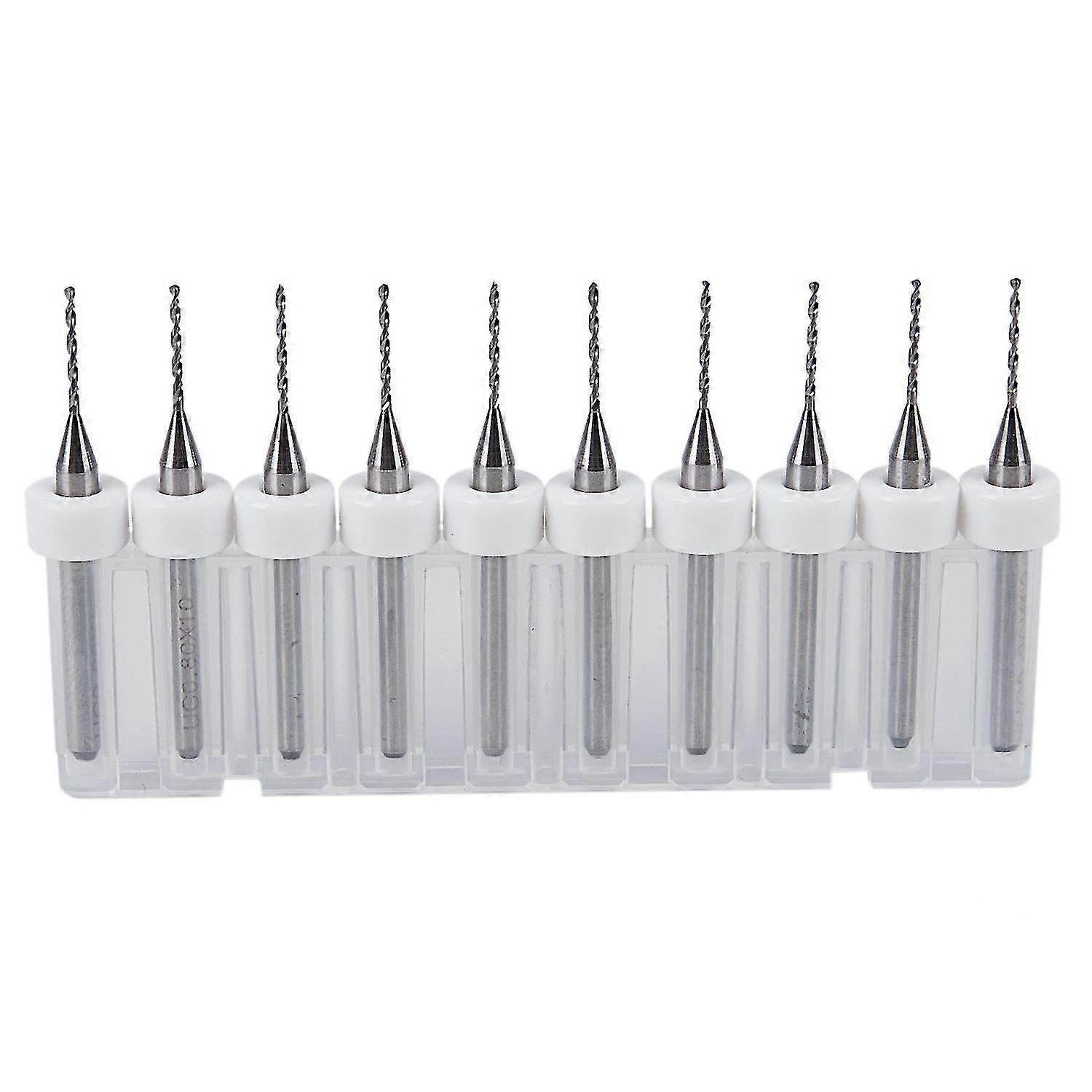 10pcs/set 0.8mm High Quality Pcb Print Circuit Board Carbide Mini Drill Bits Tool