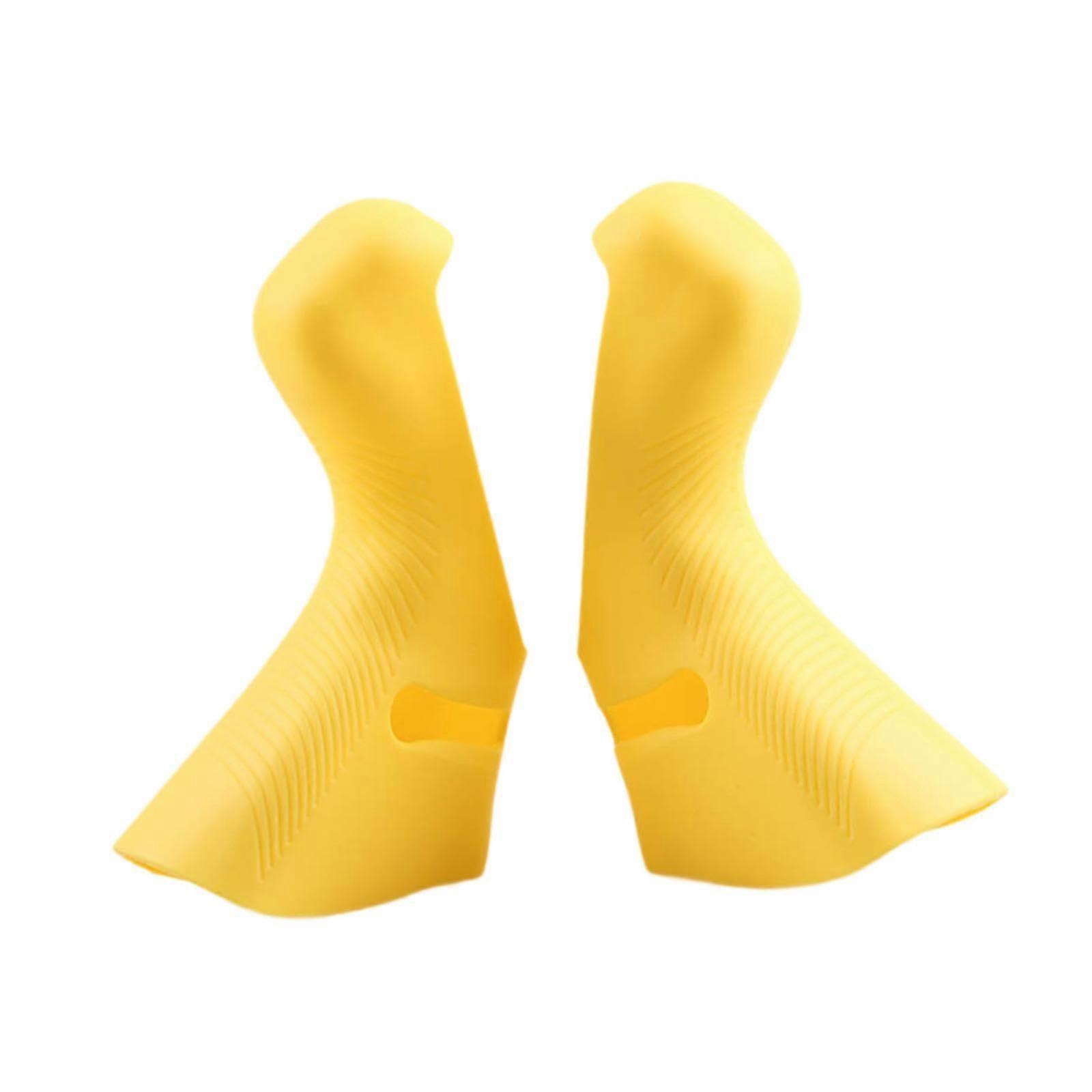 2 Pieces Bike Brake Levers Hoods, Yellow Shifter Cover Compatible with R5 R7 R9 RX Road Bicycles