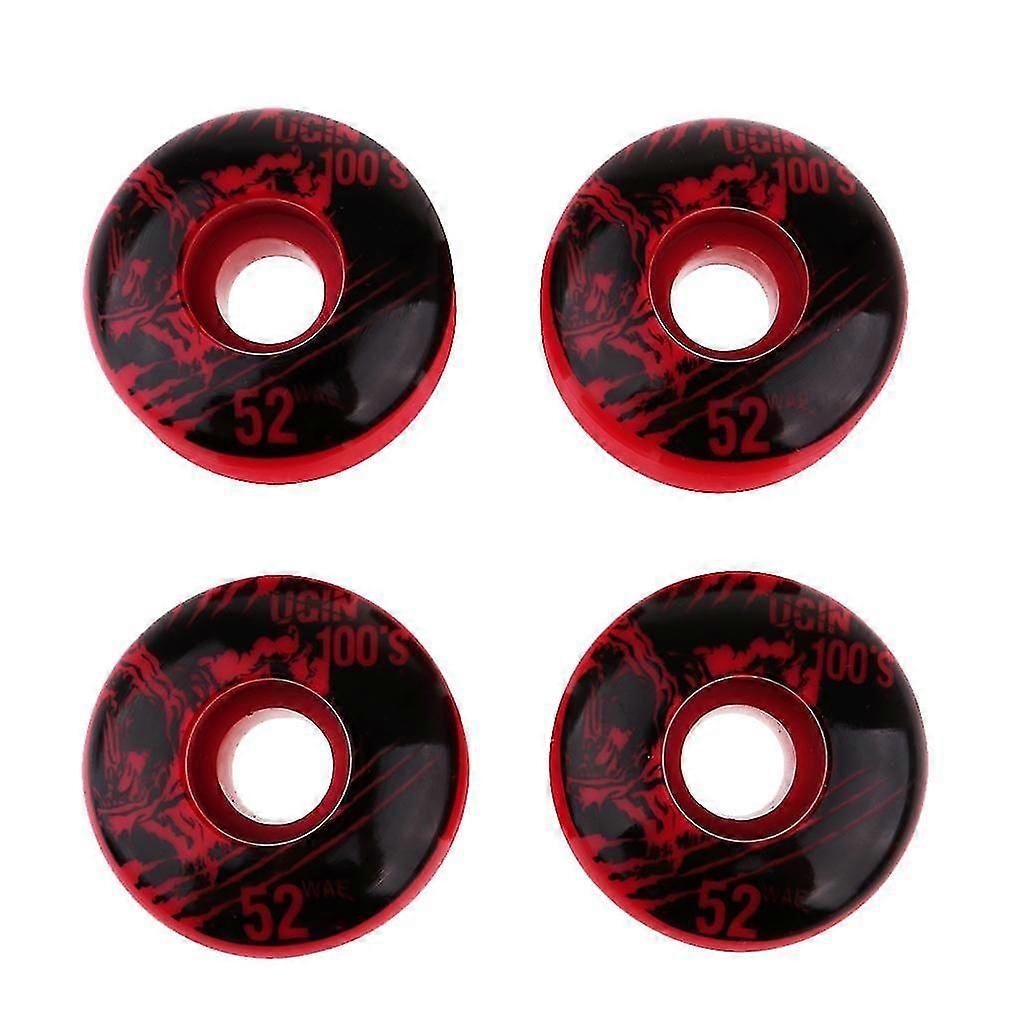 4pcs Pu Skateboard Wheels Replacement  Red