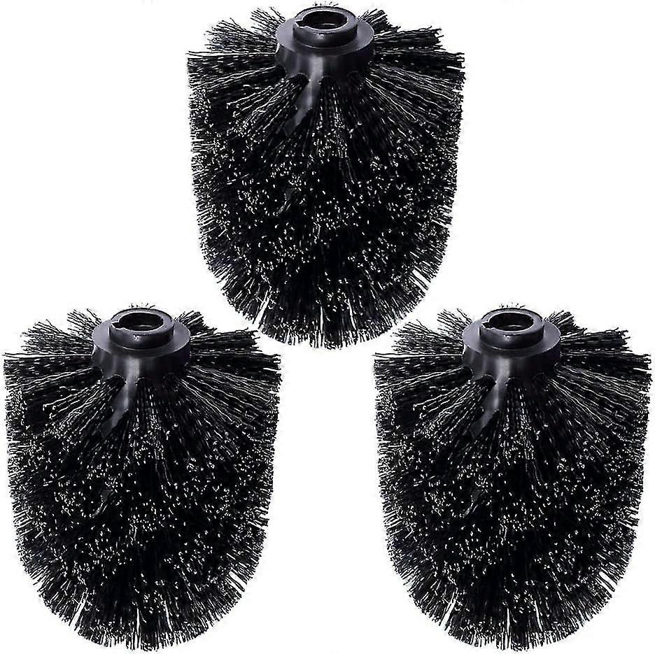 3-pack Toilet Brush Head Replacement Black Brush Replacement Bros