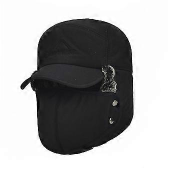 Winter Faux Fur Warm Windproof Hat For Men Women Soft Lei Feng Cap With Face