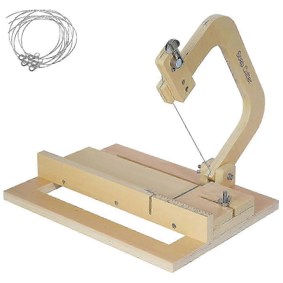 Wooden Soap Cutter For Candles, Cheese Soap Making Supplies Adjustable Wire Cutting Handmade Soap, Butter, Cake, Bread,
