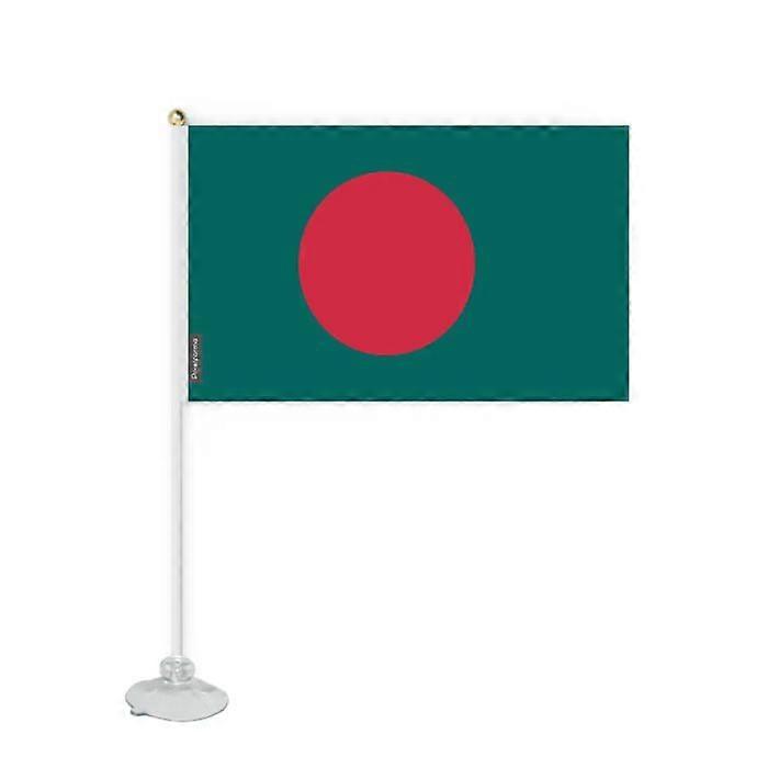 Mini Flag of Bangladesh – Suction Cup – 14 x 21 cm – For Smooth Surface – Polyester – 1 piece