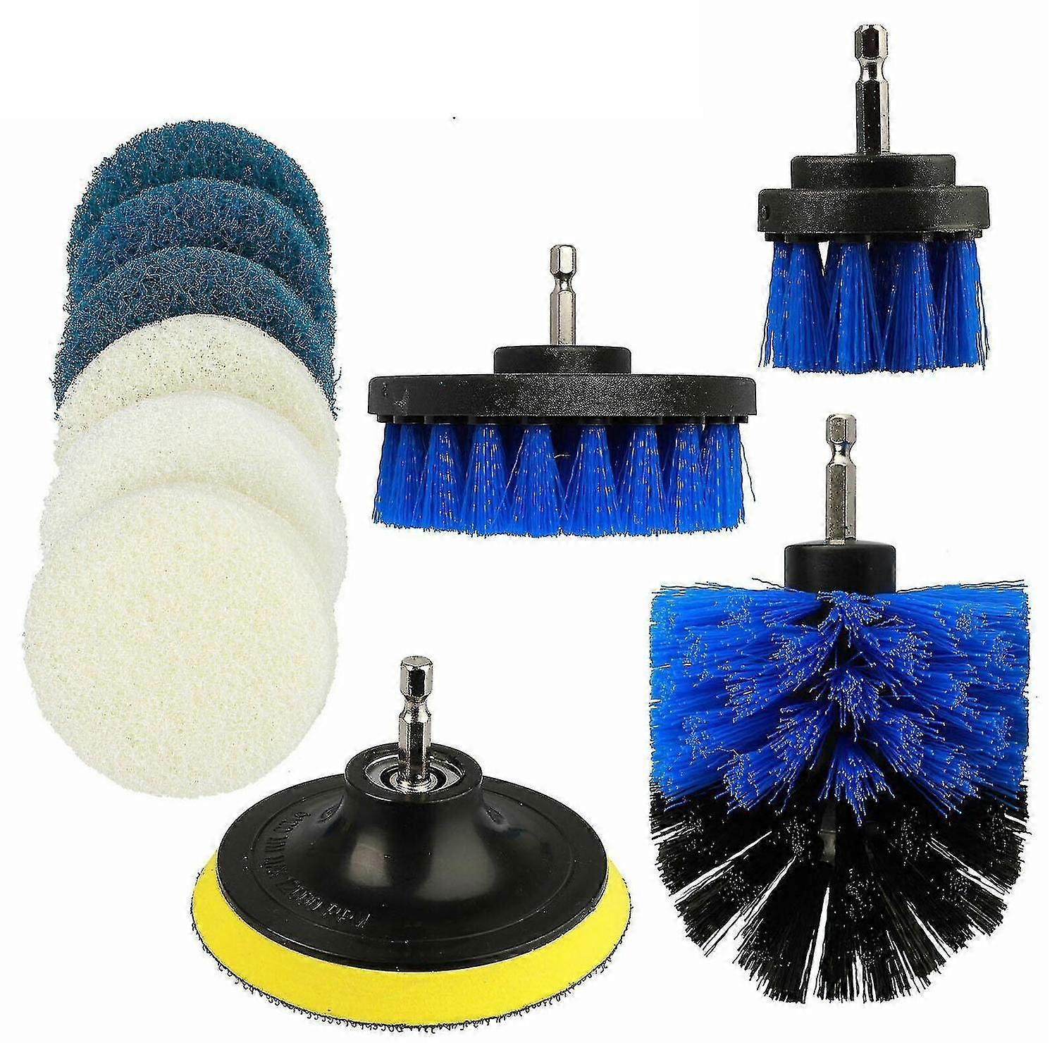 10pcs Scrub Drill Brush Multi-purpose Kit Power Drill Cleaning Attachments All Purpose Deep Clean
